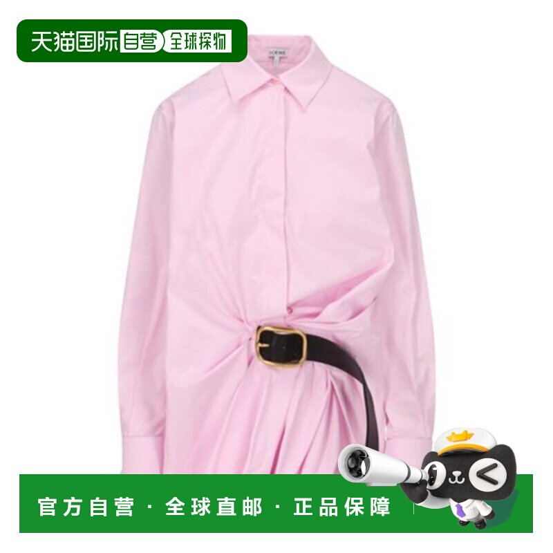 香港直邮Loewe 带腰带衬衫 S540Y05XAE泡泡袖罗意威女装
