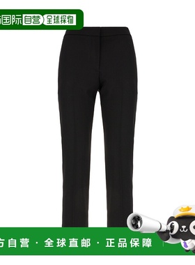 1h可退 香港直邮MCQUEEN 亚历山大 麦昆 女士 黑色棉质长裤 83004