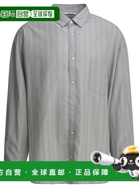 1h可退 香港直邮Acne Studios 艾克妮 男士 條紋羈扣襯衫 BB0698