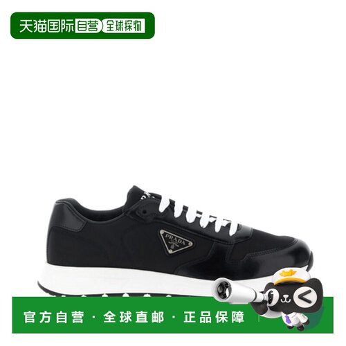 香港直邮Prada 普拉达 男士 Prax 01 Re-Nylon 绒毛皮质运动鞋(黑
