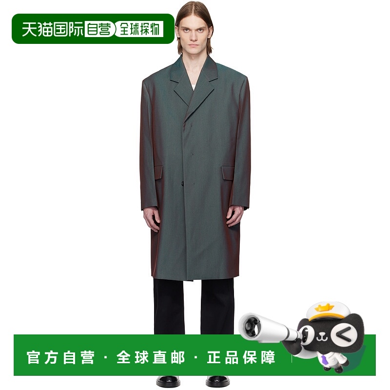 香港直邮Jil Sander 吉尔 桑达 男士 绿色 & 酒红色大衣 J21AA019
