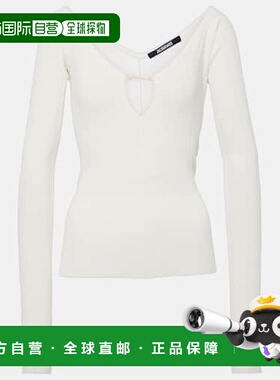 香港直邮Jacquemus 女士 Le Haut Pralù 齿纹罗纹针织上衣