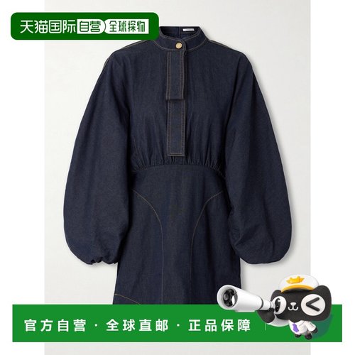 香港直邮ZIMMERMANN 女士 褶皱牛仔迷你连衣裙 6967DC26RN