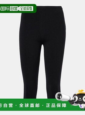 1小时内可退 香港直邮TOTÊME 女士 针织七分裤 004162 black黑色