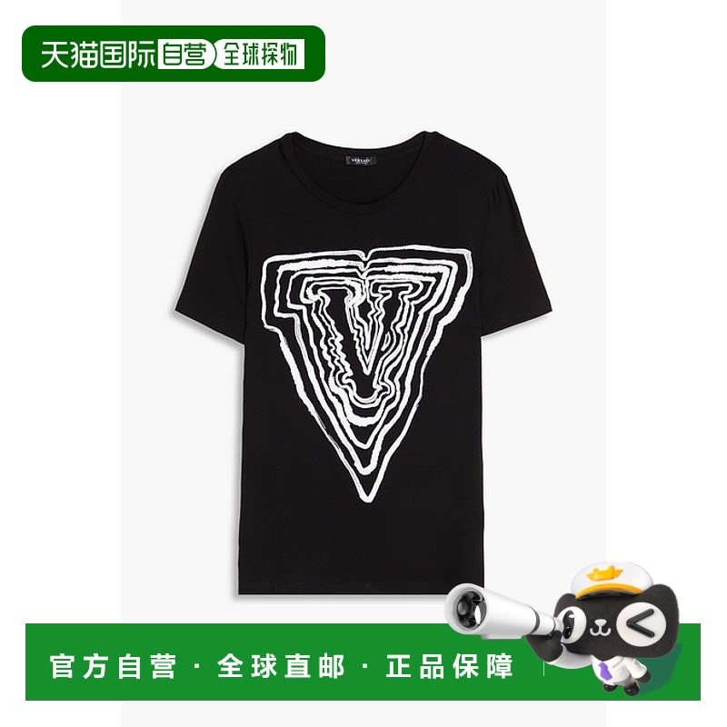 香港直邮Versace 范思哲 女士 刺绣棉针织T恤 A88243A213311