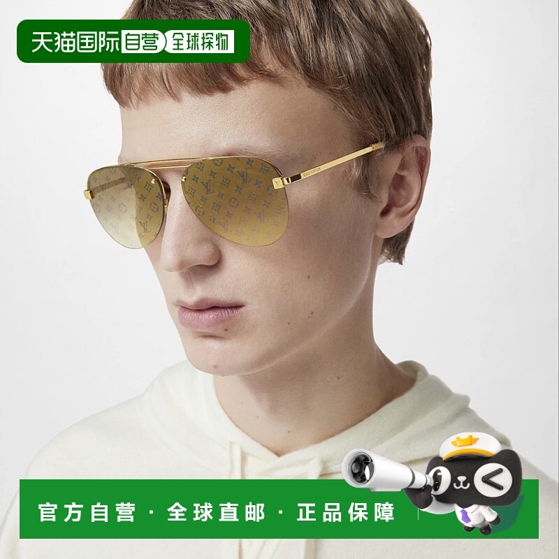自营1h可退 欧洲直邮LV/路易威登 男士金色金属太阳镜正品百搭显