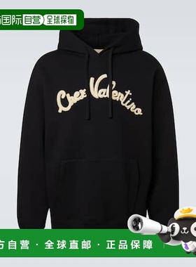 1h可退 香港直邮valentino 华伦天奴 男士 Chez 棉质针织连帽衫