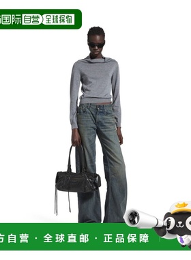 自营欧洲直邮Balenciaga巴黎世家 Garde Robe女士灰色羊毛BB标识