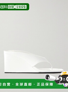 香港直邮Alaia 女士 绸缎坡跟凉鞋 AA3M105TK044010BLANCOPTIQUE