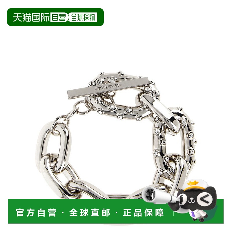 香港直邮Rabanne 女士 Paco 綴飾鏈手鍊 25HBB0013MET814手链手鏈