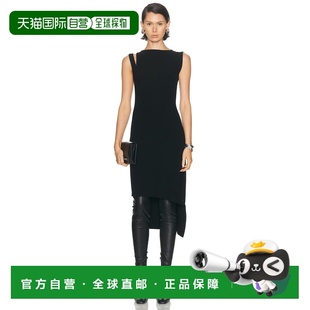 1h可退 香港直邮Courreges 女士 Oblique 方形罗纹连衣裙 425MRO7