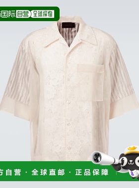 1h可退 香港直邮Simone Rocha 蒙娜 罗莎 男士 拼布蕾丝保龄球衬