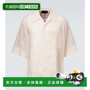 香港直邮Simone 男士 Rocha 罗莎 拼布蕾丝保龄球衬 蒙娜 1h可退