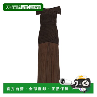 香港直邮Balmain 露肩连衣裙 GF0RPB15KJ68长裙