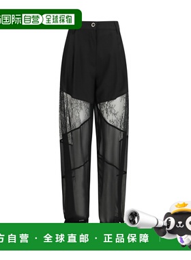 1h可退 香港直邮Pinko 品高 女士 Nacy 蕾丝拼接长裤 106275A336