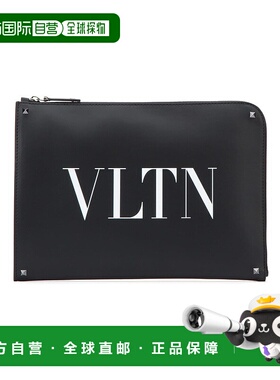 【99新未使用】香港直邮Valentino 黑色真皮手拿包 SY2B0457WJW