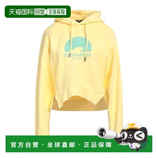 二次方 舒适时尚 女士 yellow黄色 连帽卫衣 香港直邮Dsquared2