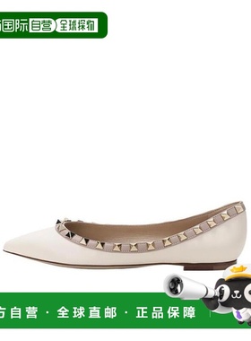 【99新未使用】香港直邮Valentino Rockstud 尖头平底鞋 WW2S0403