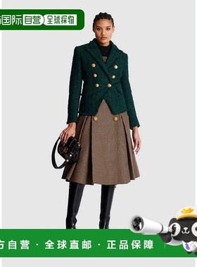 香港直邮Balmain 斜纹软呢西装外套 BF1SG165XF91