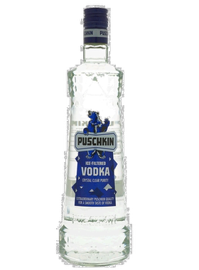 欧洲直邮Puschkin伏特加1000ml37.5度基酒调制酒洋酒口感独特顺滑