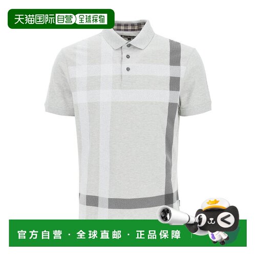 香港直邮Barbour 男士T恤 MML1117GY52 SS2026 白色 Blaine Polo