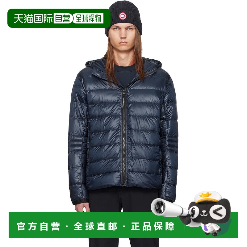 1h可退 香港直邮Canada Goose 加拿大鹅 男士 海军蓝 Crofton 羽