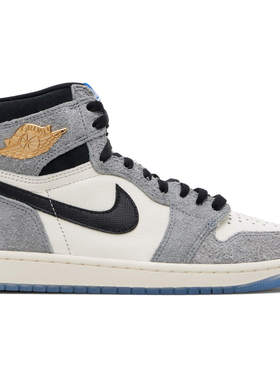 1h可退 香港直邮Nike 耐克 男士 灰色 & 白色 Air Jordan 1 Retro