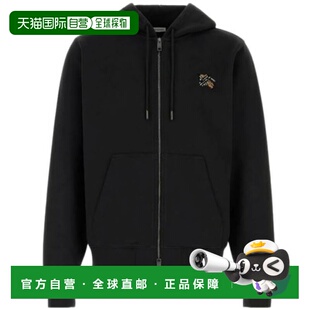 香港直邮Burberry 巴宝莉 男士 FEATURING 黑色松身款棉质拉链刺