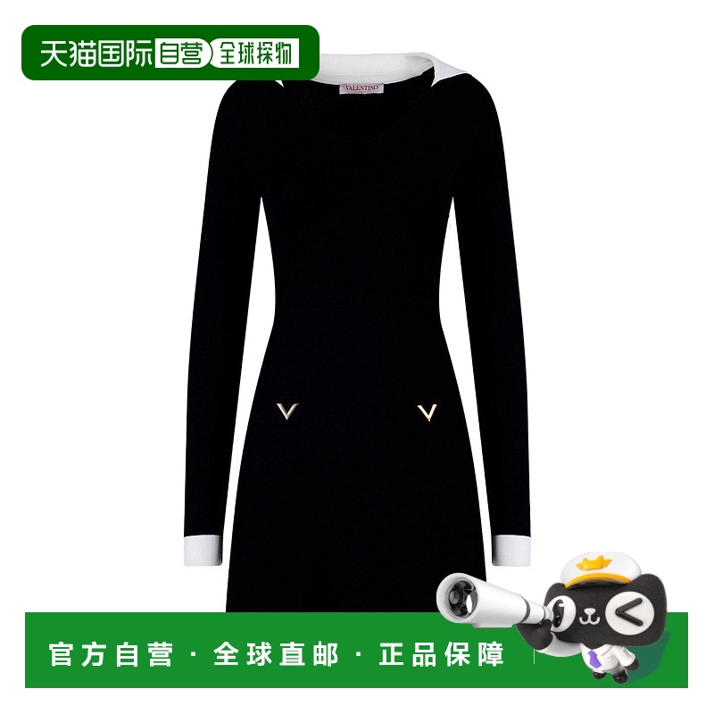 【99新未使用】香港直邮Valentino 徽标连衣裙 1B3KD08R7FN