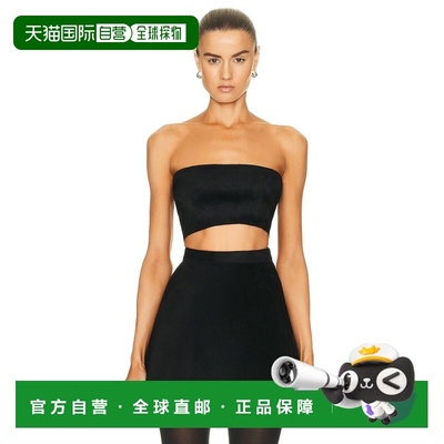 1h可退 香港直邮alaia 女士 天鹅绒抹胸背心 AA9H10211M487性感