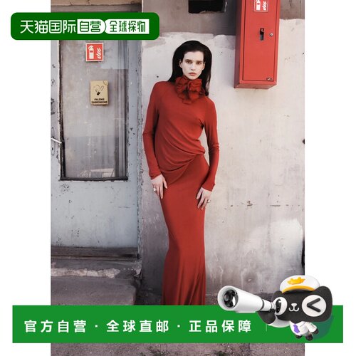 magda butrym 女士 长款露背高领连衣裙 330426RED