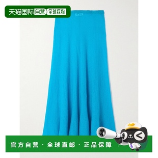 褶裥马海毛混纺中长半身裙 女士 AA9J2419K 香港直邮Alaia 1h可退