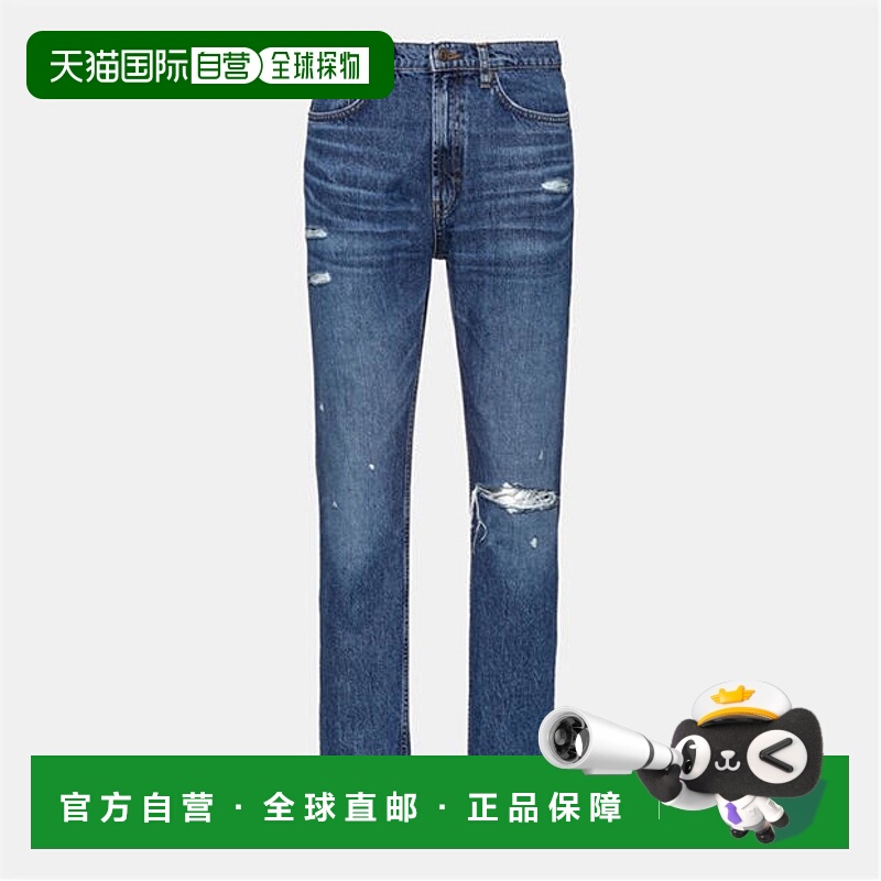 1h可退 香港直邮HUGO 雨果 男士 677/38 10232046 01 牛仔长裤