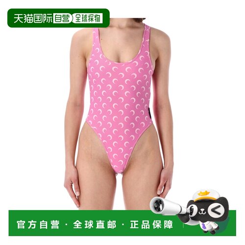 1h可退 Marine Serre 月亮印花连体泳衣 WSW019ACJER0003