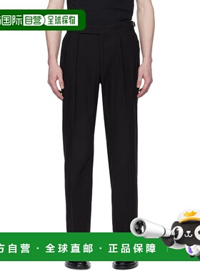 1h可退 香港直邮Paul Smith 保罗 史密斯 男士 黑色褶裥长裤 M1R4