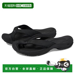 香港直邮keen 男士 Waimea 皮质夹趾拖鞋 black黑色 舒适时尚