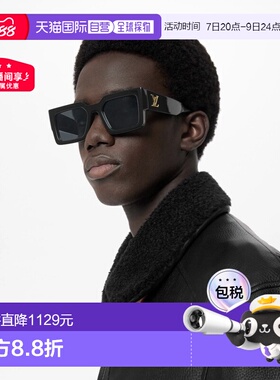 自营1h可退 欧洲直邮LV/路易威登 男士黑色金属太阳镜正品百搭显