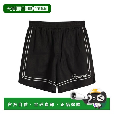 1h可退 香港直邮Represent 男士 MLM100299/JET 黑色运动短裤 MLM