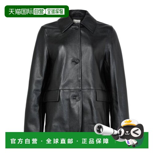 1h可退香港直邮Toteme 翻领长袖皮夹克 TOT6CY3R皮衣