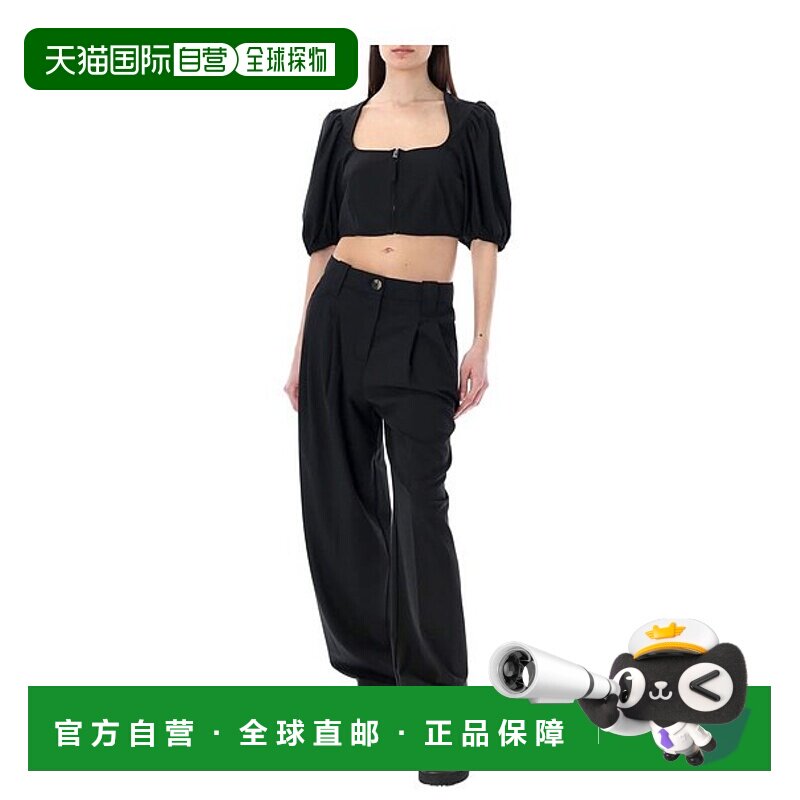 欧洲直邮GANNI 女士衬衫 F7757099高档气质减龄舒适百搭高级感 - 天猫国际探物欧洲出品