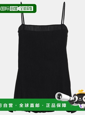 香港直邮TOT&Ecirc;ME 女士 泡泡纱上衣 black黑色 舒适时尚吊带