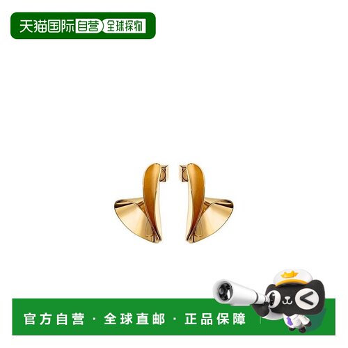 自营欧洲直邮Polene &Eacute;ole女士金色黄铜耳环耳夹配饰首饰