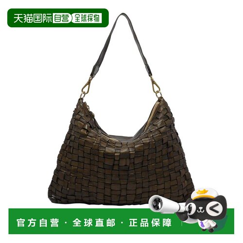 香港直邮Campomaggi 女士单肩包 C040610NDX2273C2502GREEN编织包