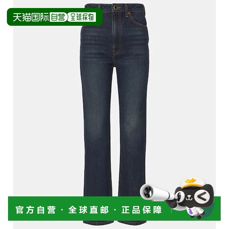 1h可退 香港直邮KHAITE 女士 Abigail 高腰直筒牛仔裤 blue蓝色