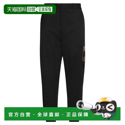 1h可退 香港直邮Moschino 莫斯奇诺 男士 休闲长裤 black黑色 舒