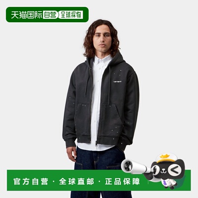 自营欧洲直邮Carhartt WIP Painter男士黑色棉质连帽夹克