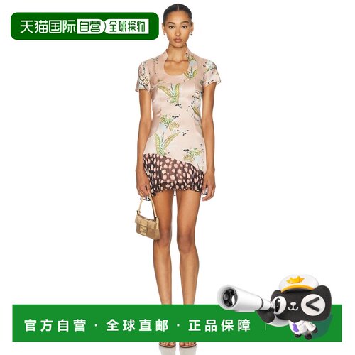 香港直邮Staud 女士 Rae 真丝连衣裙 R26F2168NC 舒适时尚