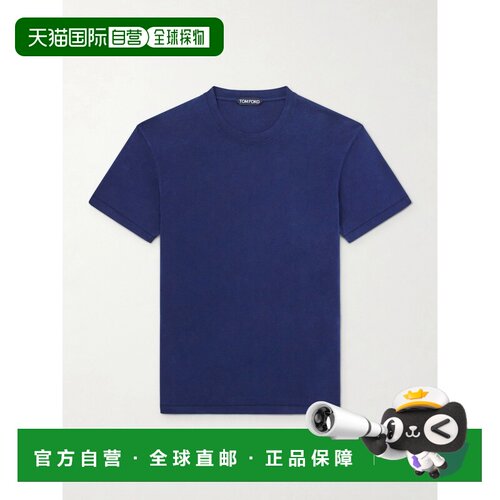 香港直邮Tom Ford 汤姆 福特 男士 莱赛尔纤维棉混纺T恤 JCS004JM