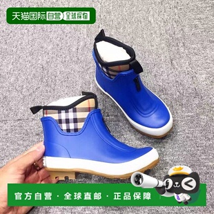 香港直邮Burberry burberry002blue 徽标雨靴子