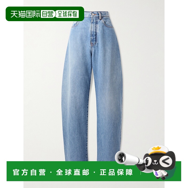 香港直邮alaia 女士 Round barrel-leg 高腰牛仔裤 AA9P0176D015C